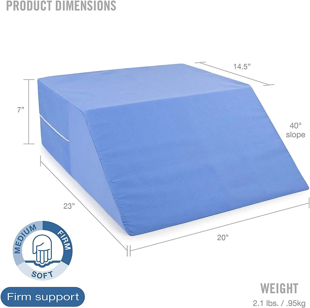Blue 8" x 20" x 24" Foam Wedge Pillow K2631