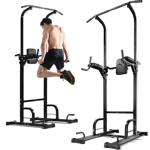 Pull Up Bar Free Standing Power Tower, Height Adjustable, 440LBS Capacity J851