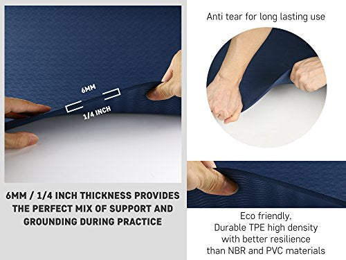 Extra Thick Non Toxic Rubber Yoga Mat P592