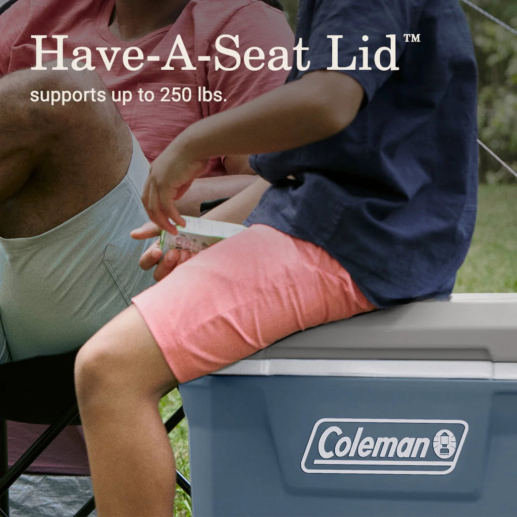 60QT Hard Chest Wheeled Cooler, Lakeside Blue Q4608