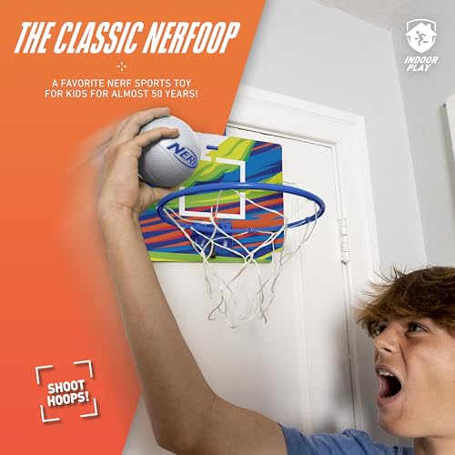 Mini Over The Door Basketball Hoop with Mini Foam Basketball Game Set Blue S1928