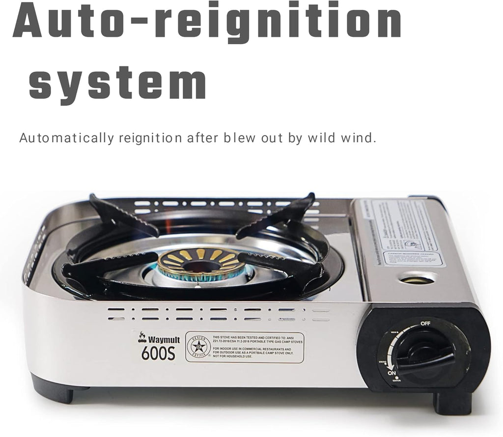 Portable Butane Stove Single Burner with Carrying Case J781993