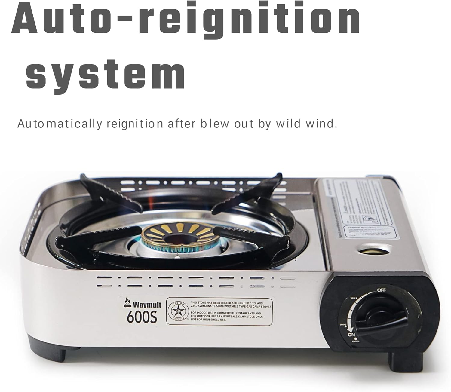 Portable Butane Stove Single Burner with Carrying Case J781993