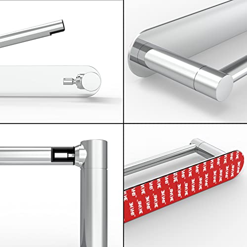 Brushed Nickel Toilet Paper Holder Stick On Stainless Steel and Zinc Alloy E93920