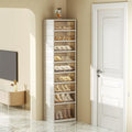 6 Tier 24 Pairs Foldable Plastic Shoe Cabinet Q501351