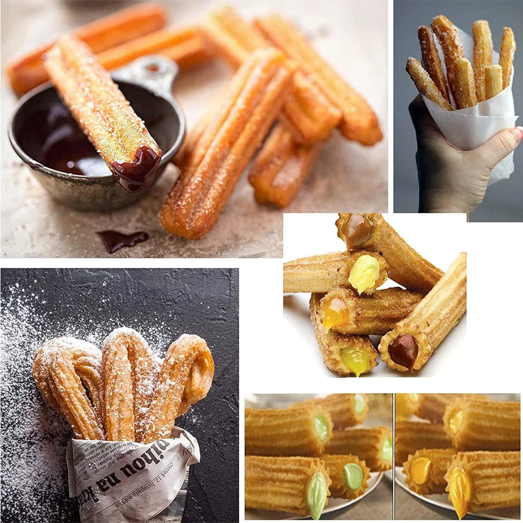 5L Electric Churro Making Machine with 6L Electric Deep Fryer X50132