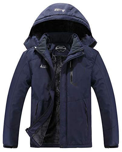 Men's Waterproof Ski Jacket Winter Snow Coat Hooded Raincoat J305