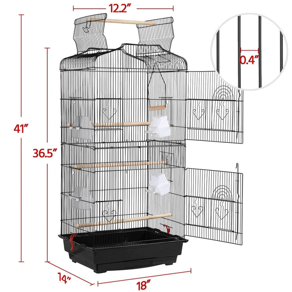 Open Top Metal Bird Cage B79418