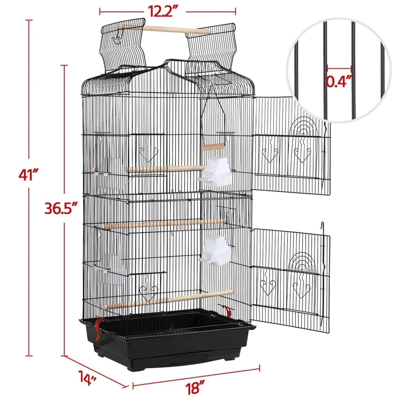 Open Top Metal Bird Cage B79418