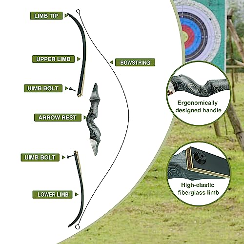 Black Hunter Takedown Recurve Bow, 60" F46699