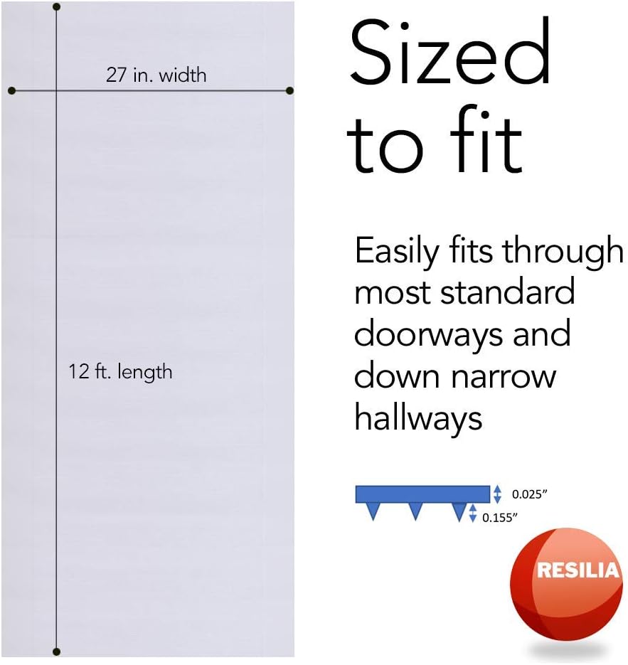 Clear Vinyl Plastic Floor Runner Protector 27 Inches Wide x 12 Feet Long Y3878