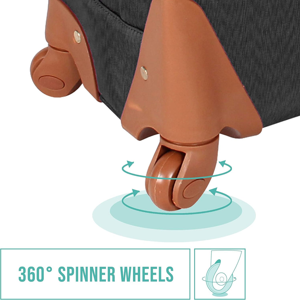 Lightweight Softside Expandable 20 Inch Carry On Bag with 4-Rolling Spinner Wheels Z526
