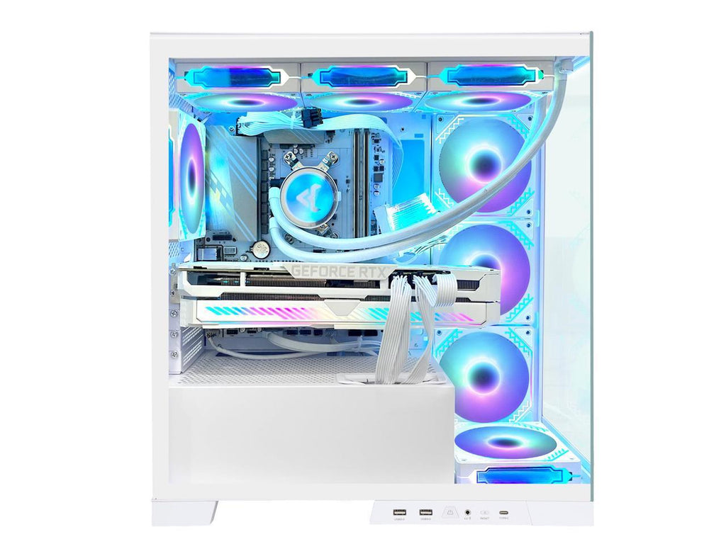 Gaming Desktop AMD Ryzen 5 5600X 4.6GHz RTX 4070 12GB 16GB DDR4 3200 MHz 1TB M.2 +1TB SATA SSD 360mm AIO RGB Fans WiFi Bluetooth Windows 11 Pro W1094