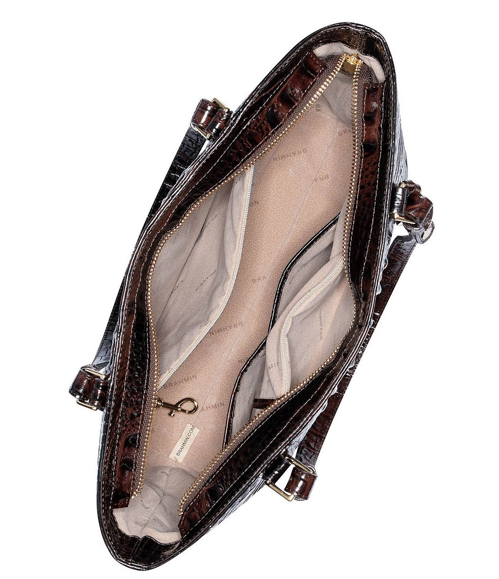 Medium Misha Embossed - Pecan/Gold J4818