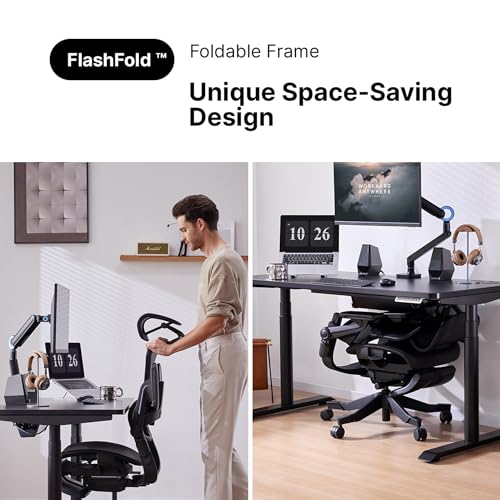 Ergonomic Mesh Office Chair with Footrest (Gray, Medium) R25004