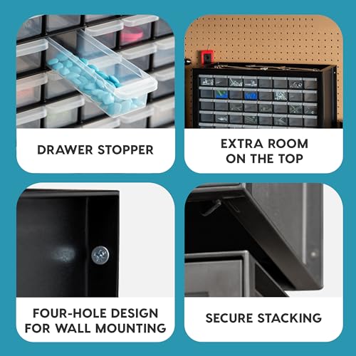 44-Drawer Black Hardware Storage Cabinet P489391