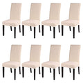 Wine Red Set of 6 Stretch Jacquard Parsons Chair Slipcovers K2973