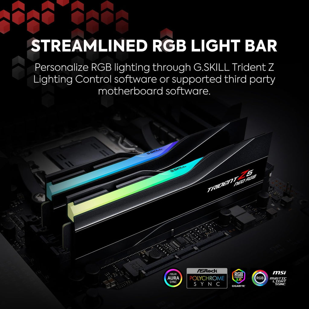 DDR5 RAM 32GB (2x16GB) 6400MT/s CL32-39-39-102 Matte Black Desktop Computer Memory Y82968