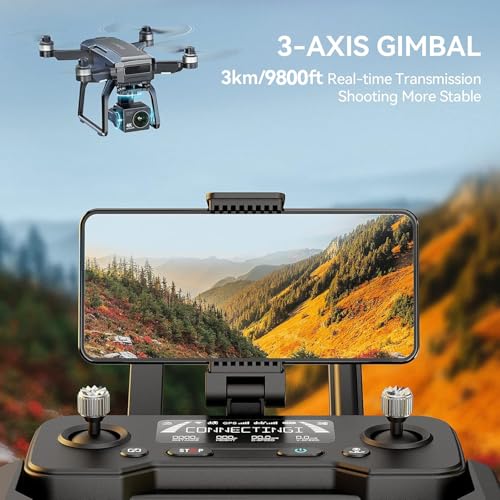 6K UHD Camera Drone with 3-Axis Brushless Gimbal and GPS Smart Control F375428