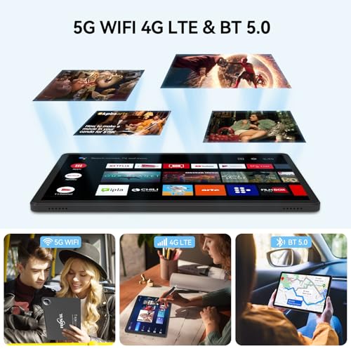 11 inch Android 14 Tablet, 128GB ROM 16GB RAM, 4G LTE, Octa-Core, 21MP Dual Camera, 1TB Expand, FHD Screen, 7000mAh B995901