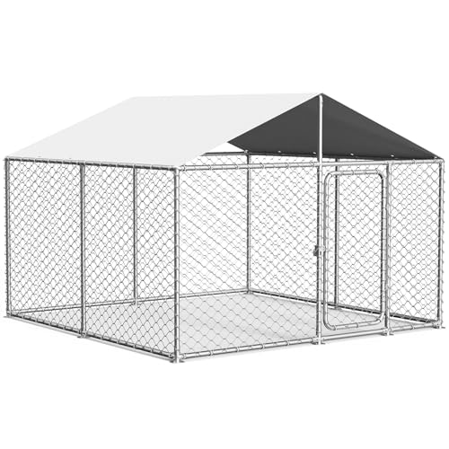 Extra Large Outdoor Dog Kennel with Waterproof Cover and Security Lock D958246