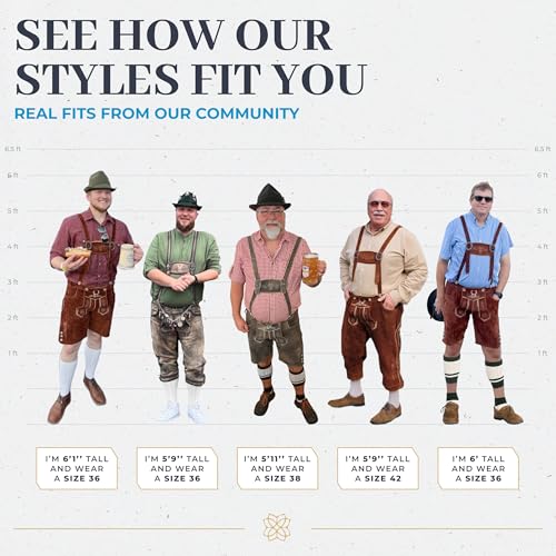 Genuine Leather Light Brown Knee Lederhosen K4161
