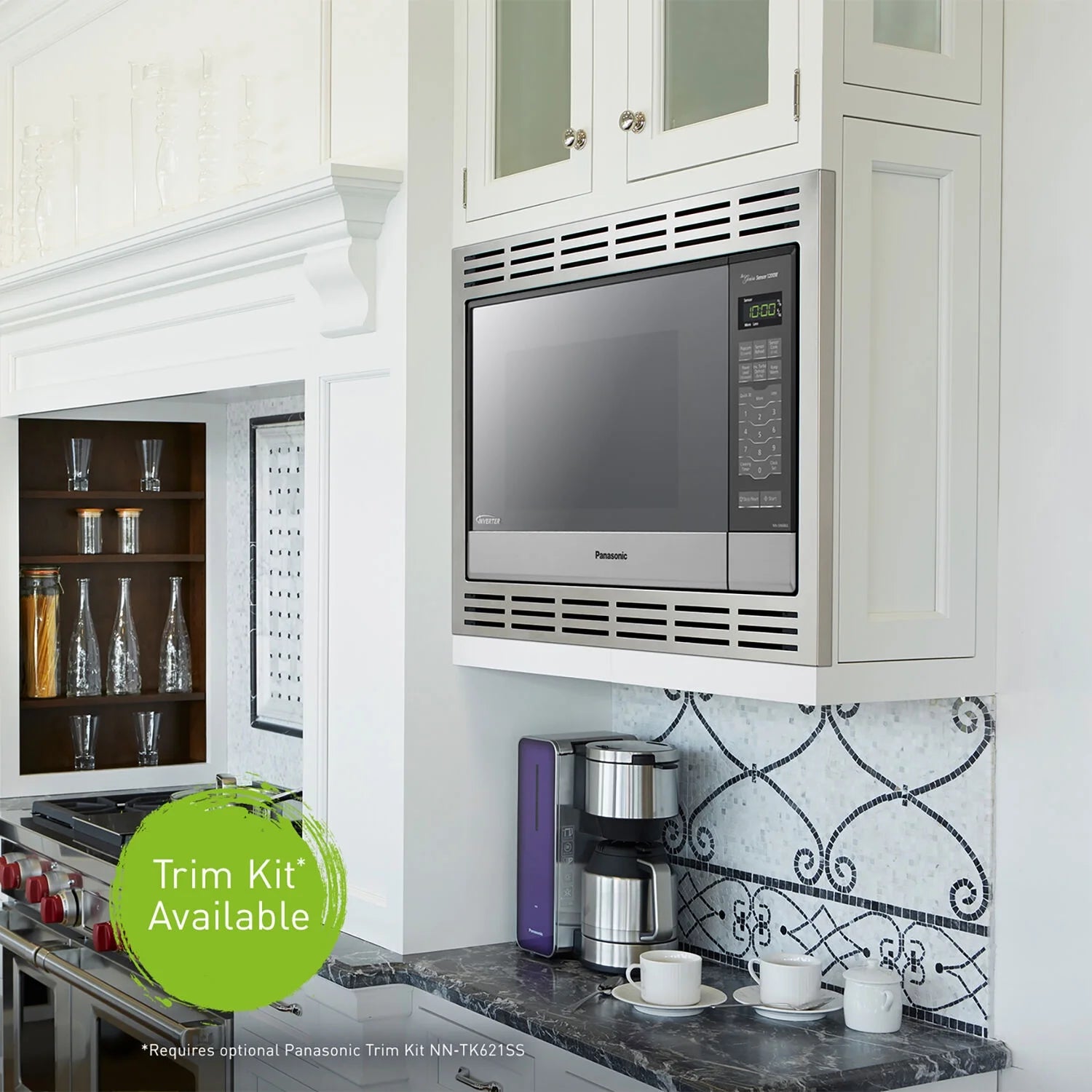 1.2 Cu. Ft. Countertop Built-In Microwave Oven with 1200W Inverter Power N93282