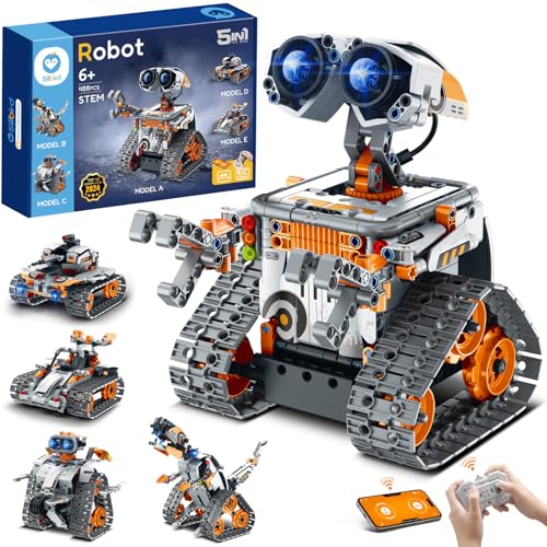 Blue 5in1 Robot Building Kit with 488 Pieces G4909