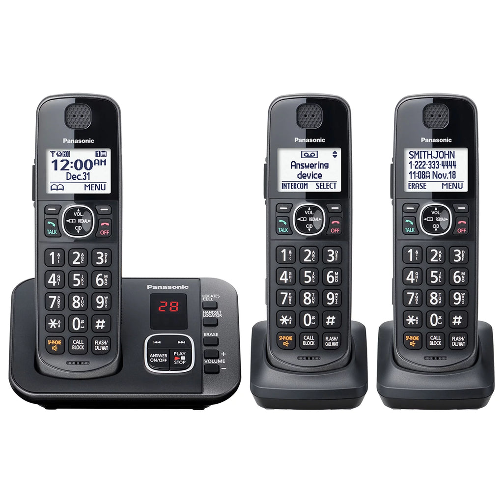 3-Handset Expandable Cordless Phone System with Answering System P274