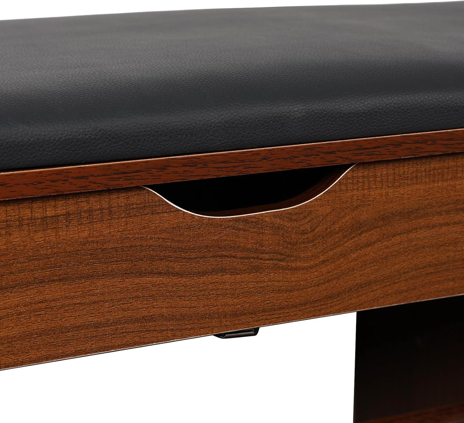 3 Tiers Storage Bench with Padded Seat Cushion Q707816