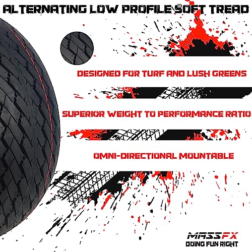 Set of 4 18x8.5-8 Beige Golf Cart Wheels and Tires Combo E793407