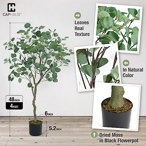 Artificial Olive Tree Faux Potted Topiary Tree 5 Feet with Dried Moss J2483
