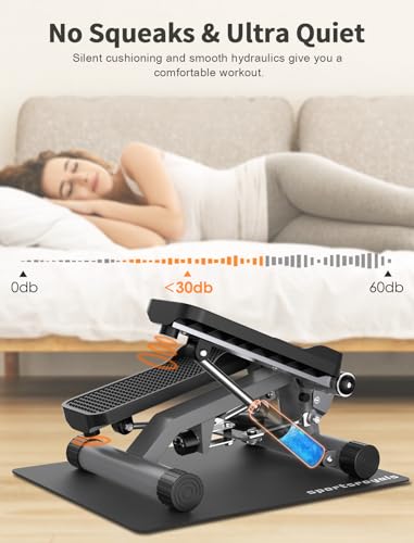 Mini Stepper with Resistance Band, Hydraulic Fitness Stepper Z5888