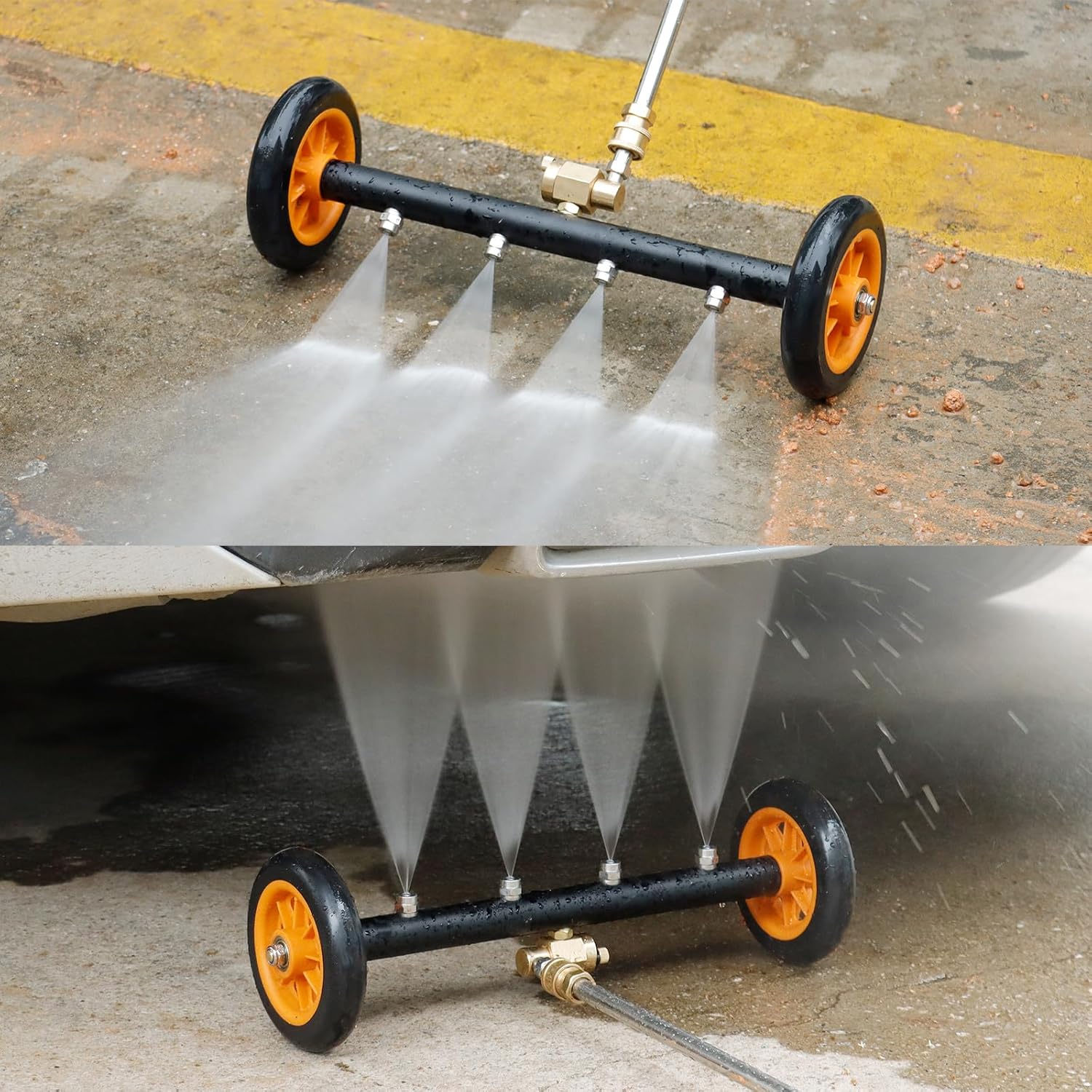 16" Dual-Function Water Broom, 4000 PSI, Orange R491426