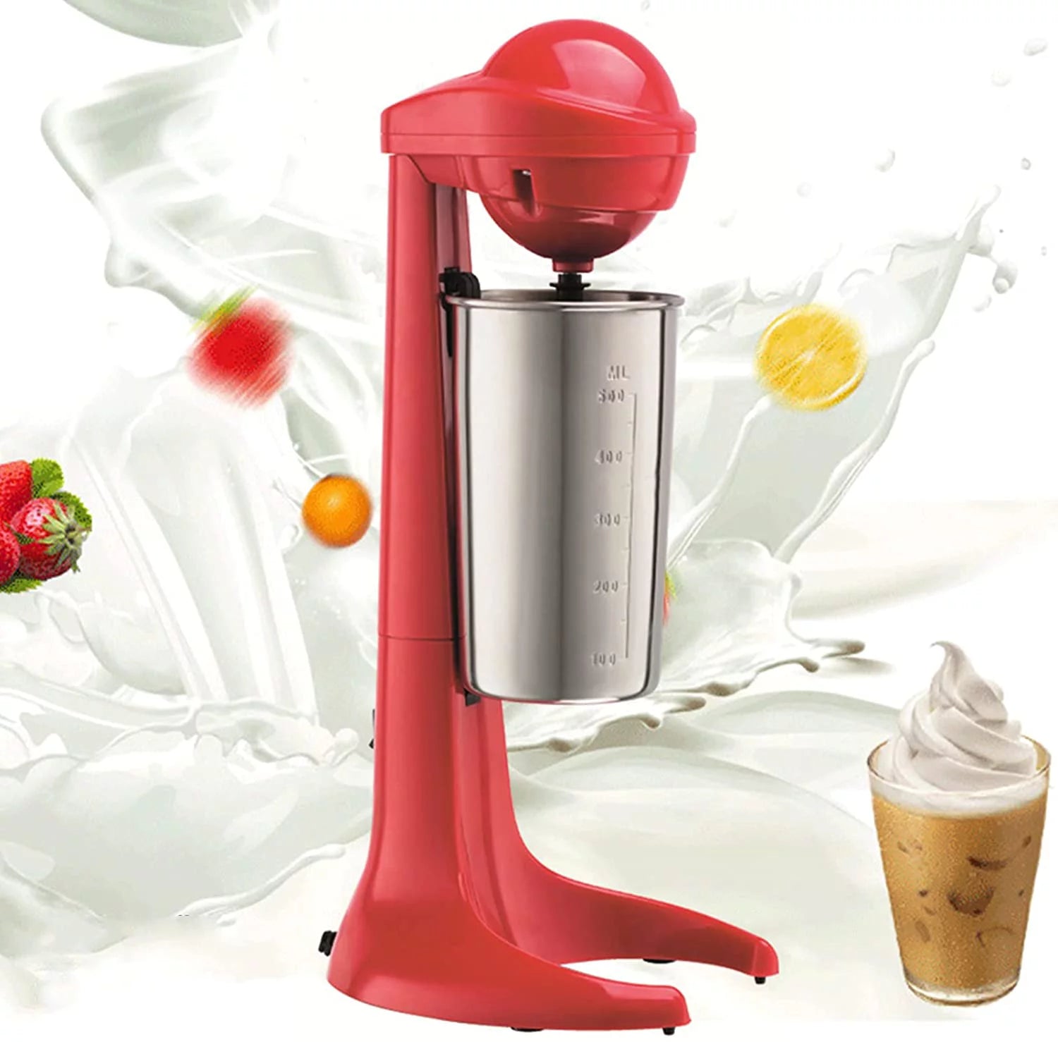 Red Stainless Steel Electric Milkshake Maker Y639543