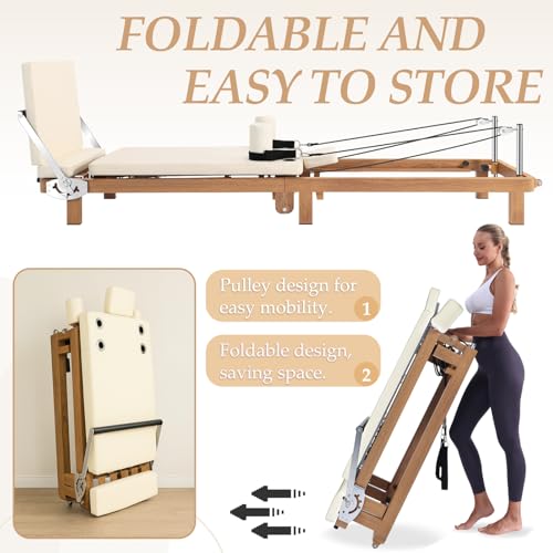Adjustable Resistance Pilates Reformer with Jumpboard W725536