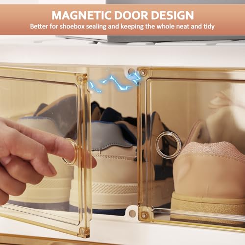 6 Tier 24 Pairs Foldable Plastic Shoe Cabinet Q501351