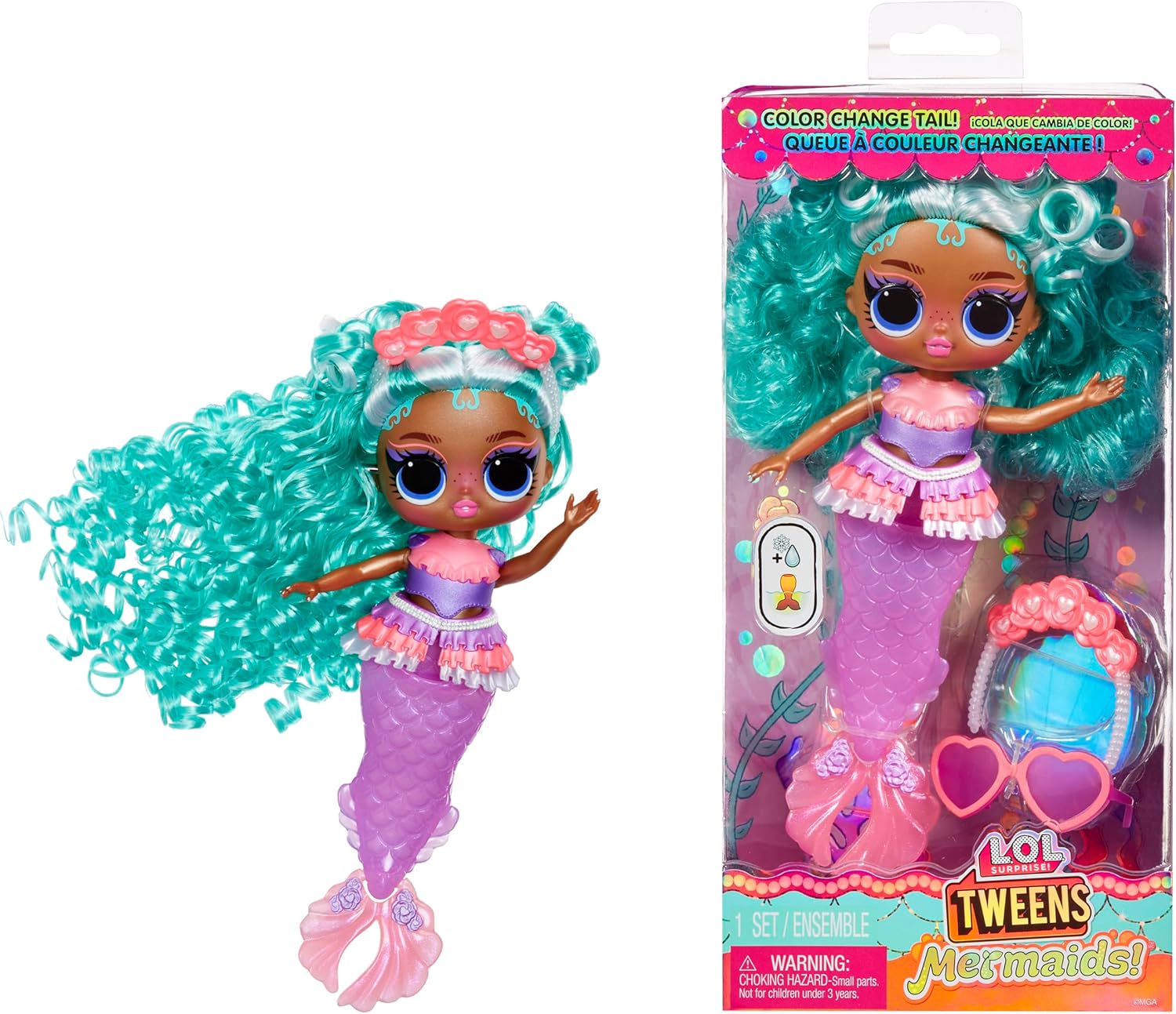 Fashion Doll with Color Changing Tail W113078