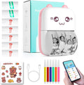 Mini Portable Thermal Printer with 7 Rolls Paper D50301