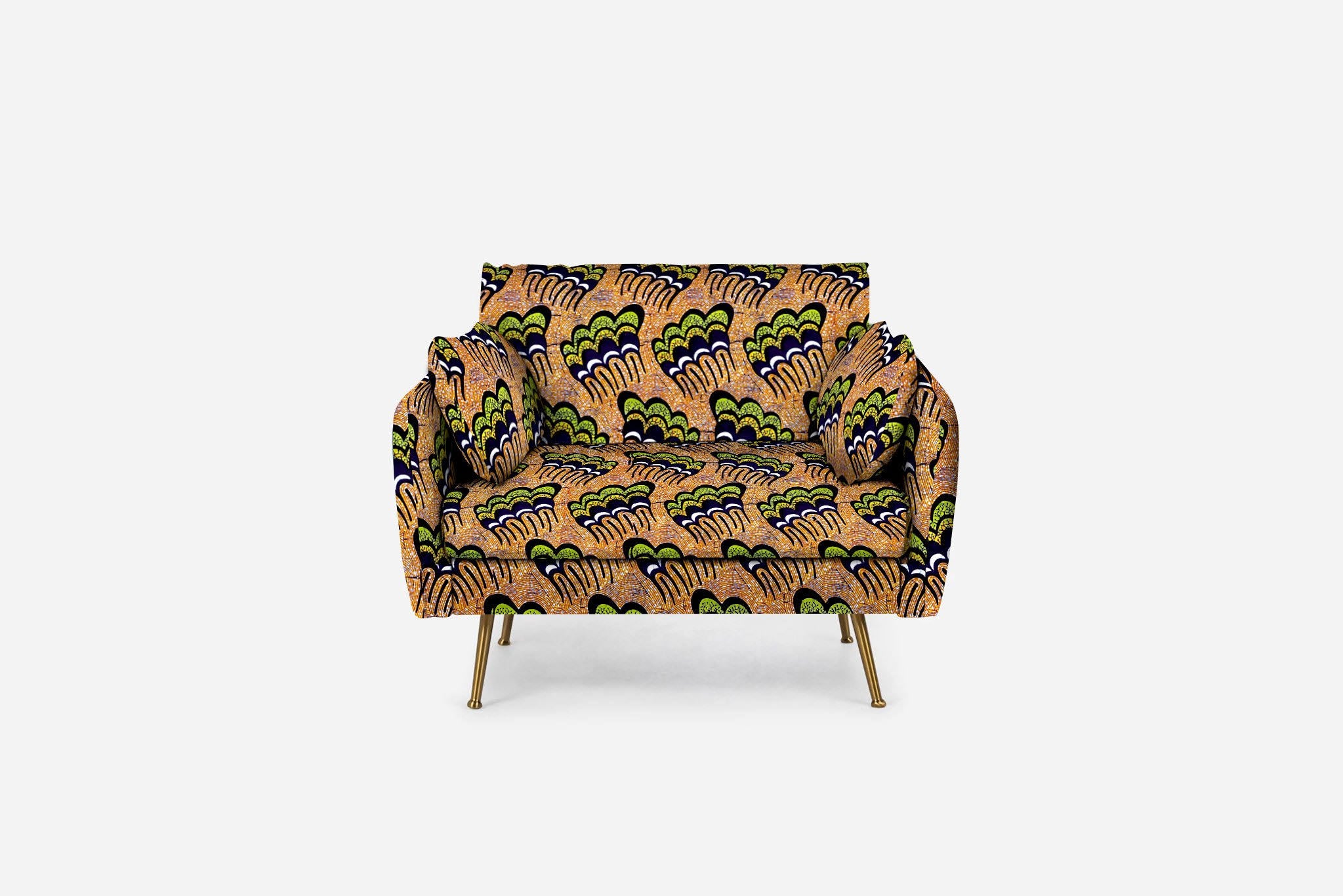 Modern Armchair Velvet Gold K98741