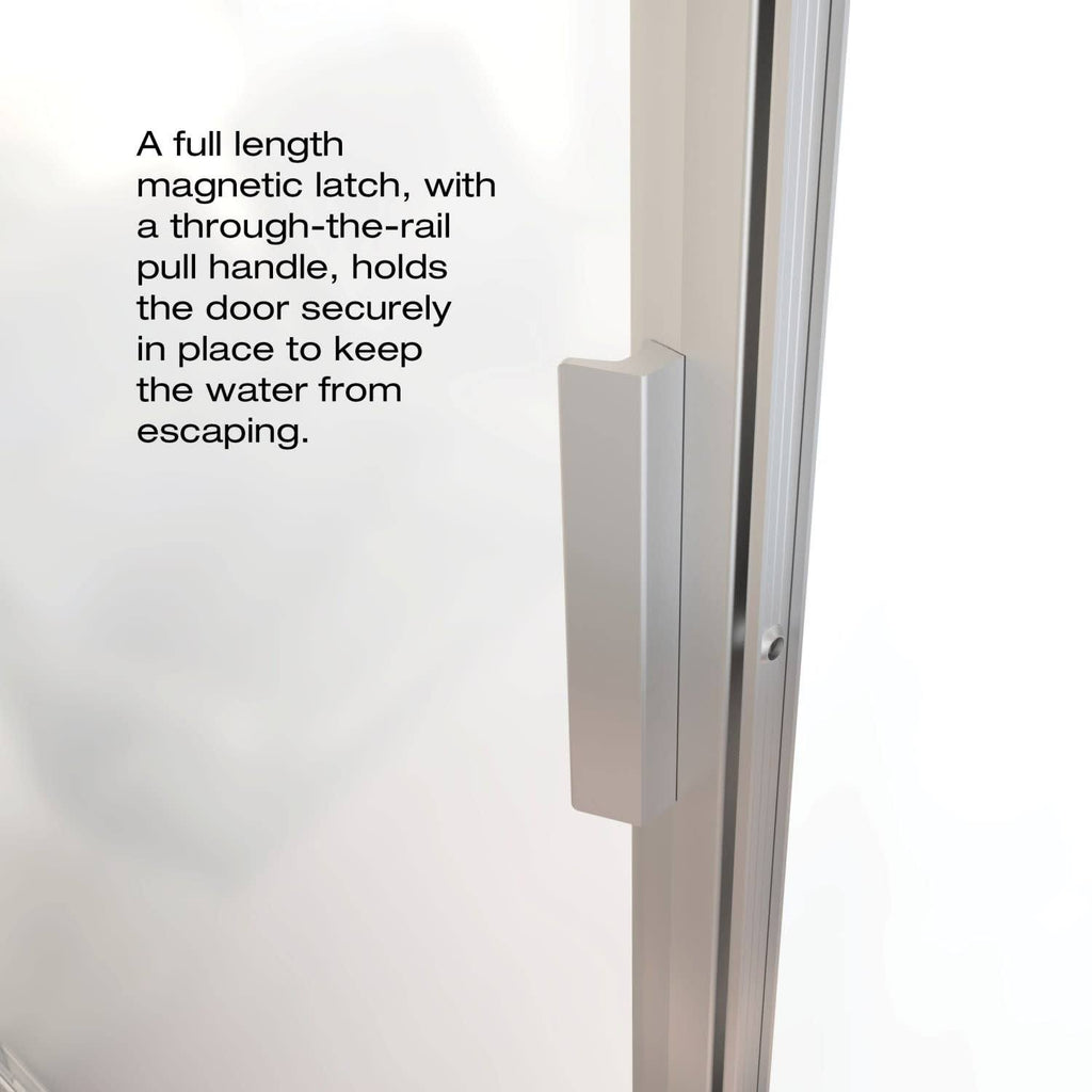 Pivot Framed Shower Door with Silver F301