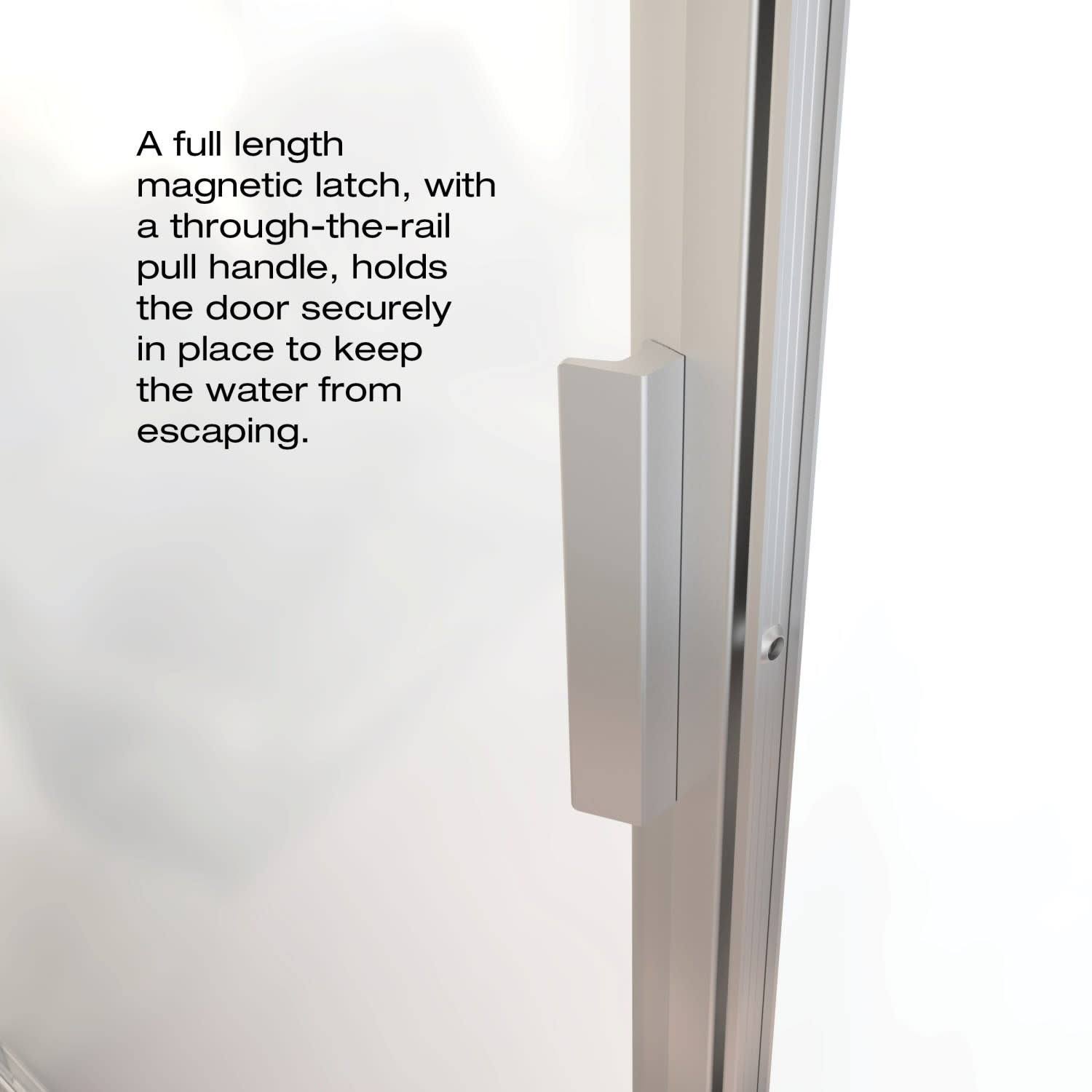 Pivot Framed Shower Door with Silver F301