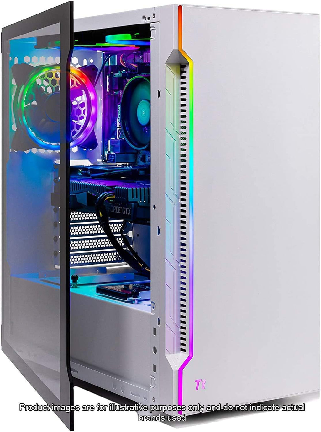 RYZEN 5 2600X 6-Core 3.6 GHz GTX 1660 6G 500GB SSD 16GB DDR4 3000MHz RGB Fans Windows 10 Home Gaming Desktop PC S72095