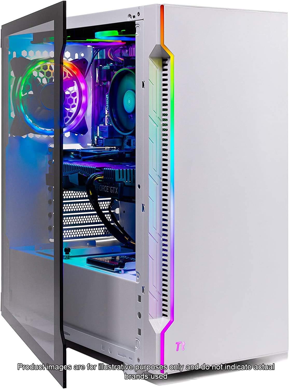 RYZEN 5 2600X 6-Core 3.6 GHz GTX 1660 6G 500GB SSD 16GB DDR4 3000MHz RGB Fans Windows 10 Home Gaming Desktop PC S72095