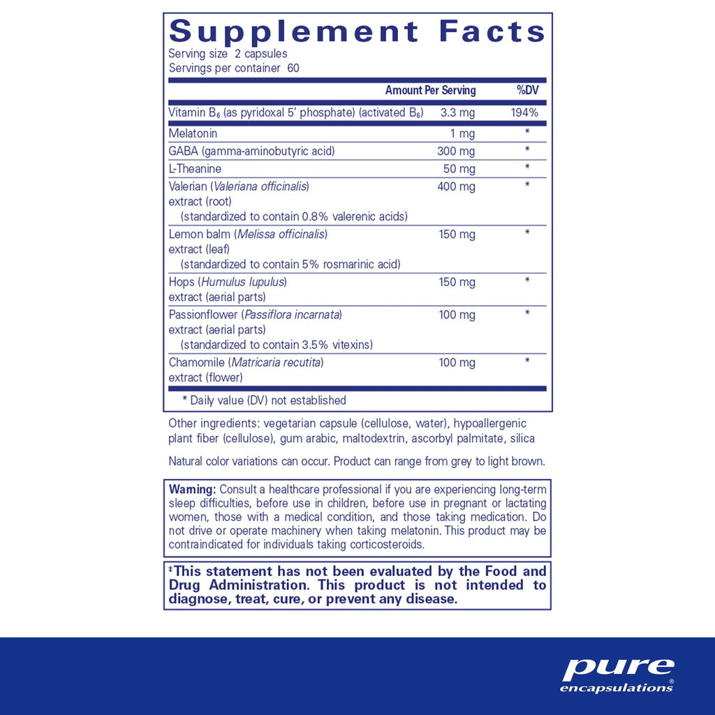 120 Capsules Sleep Support Supplement Z36289