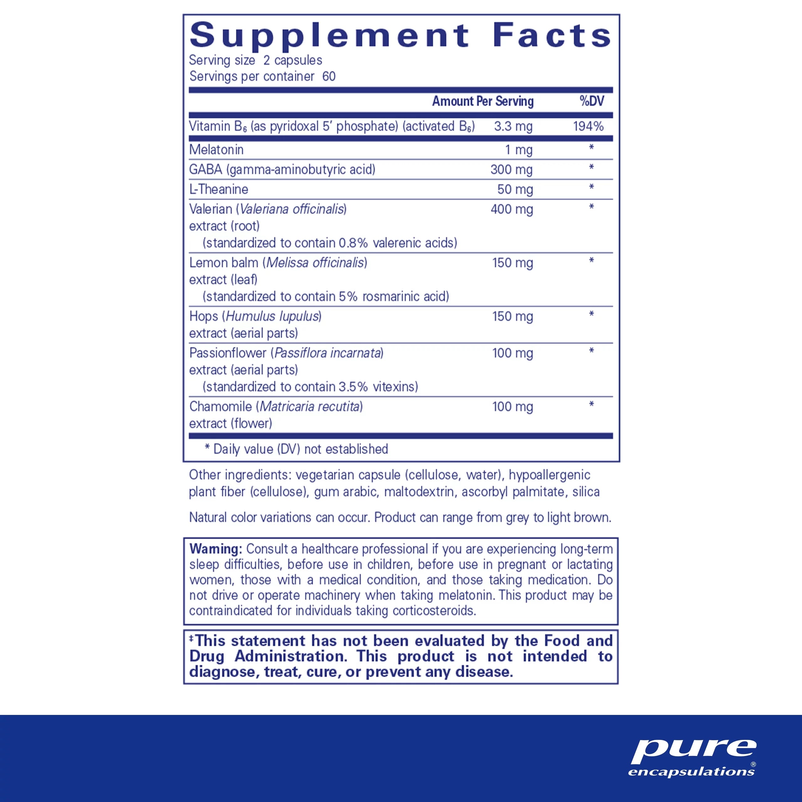 120 Capsules Sleep Support Supplement Z36289