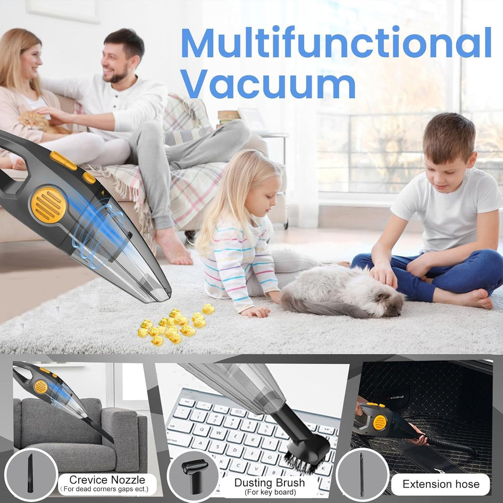 Cordless Rechargeable Portable Vacuum (Gray & Black) T723