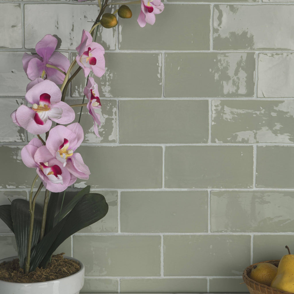 Sage Ceramic Wall Subway Tile - Case 44 Tiles F243