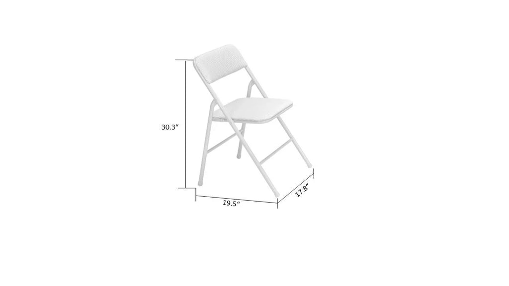 5-Piece Folding Dining Set with Card Table and 4 Fabric Padded Chairs Tan L693