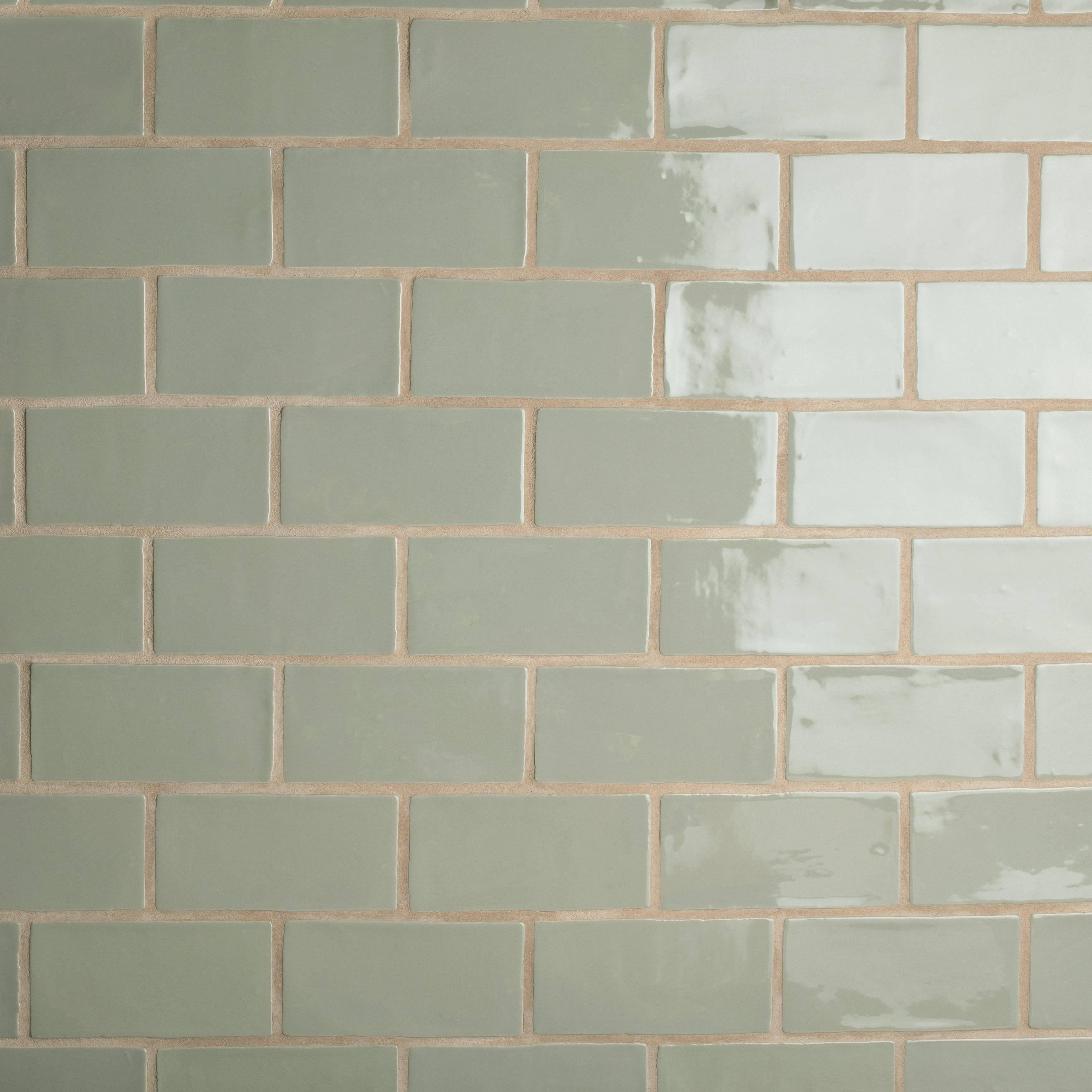 Sage Ceramic Wall Subway Tile - Case 44 Tiles F243